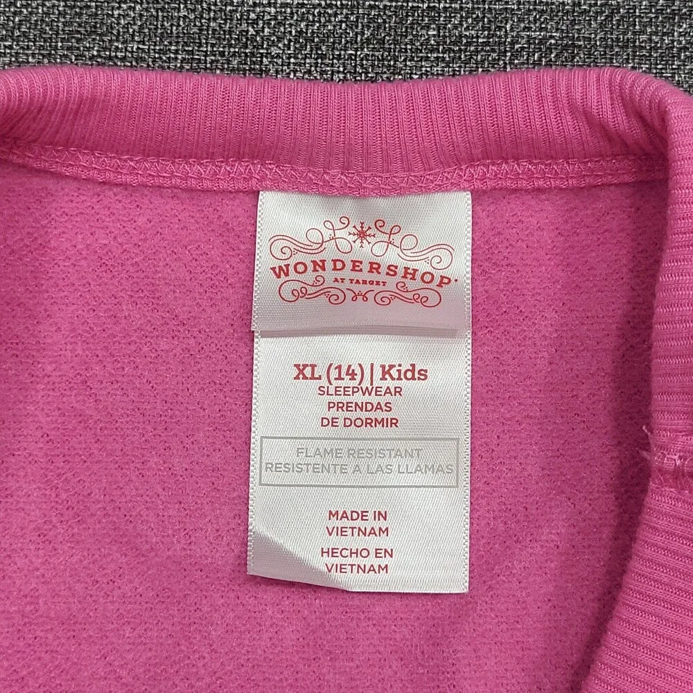 Wondershop Kids' Boys' Girls' Pajama Sweatshirt Size X-Large Pink Sleepwear